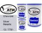 Preview: Chevrolet, Silver Metallic, 13 / 7781: 500ml Lackdose + 500ml Klarlack + 250ml Härter - Set, von ATW Autoteile West.